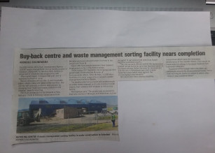 Buy-back centre and waste management sorting facility nears completion